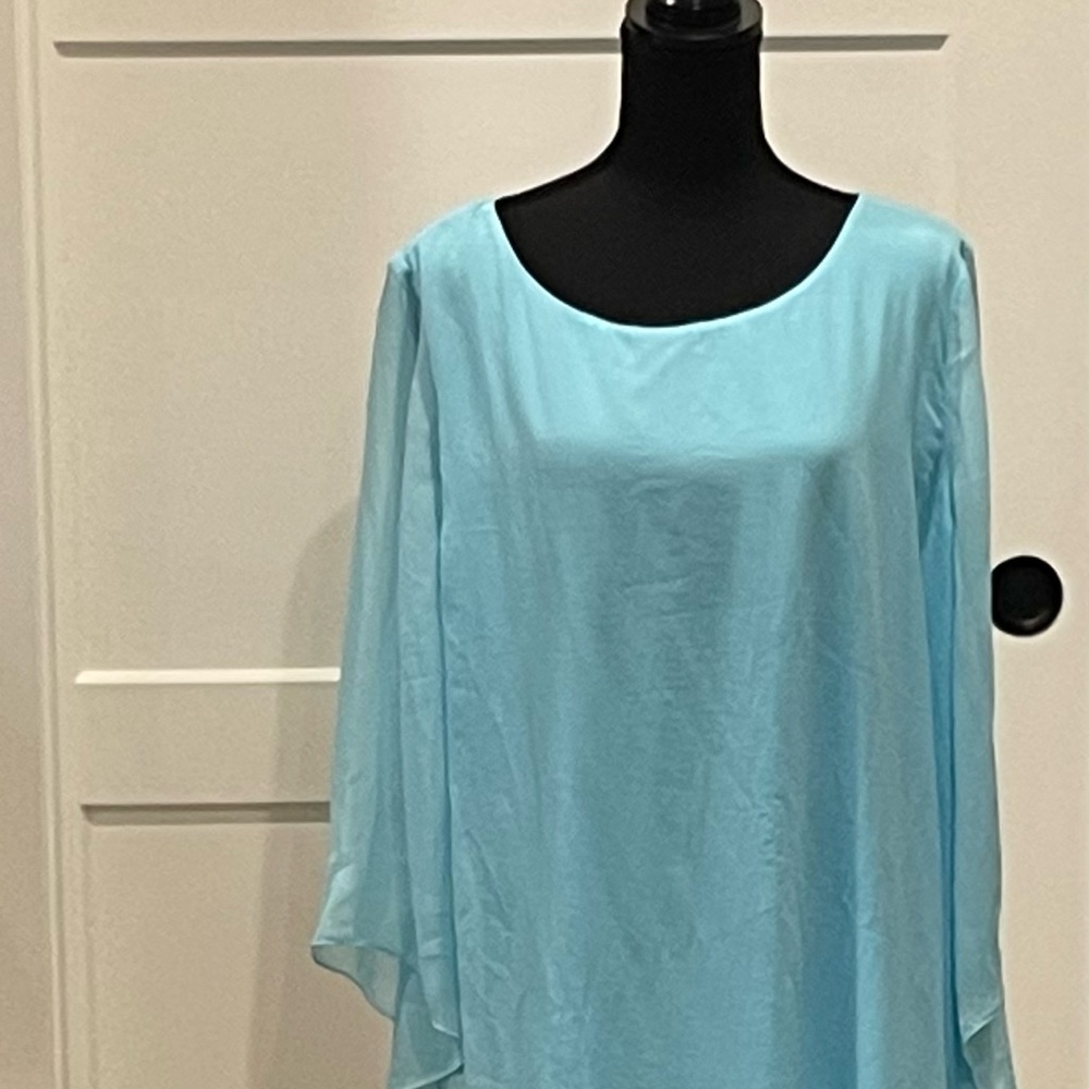 Chico Light Blue Blouse Asymmetrical
